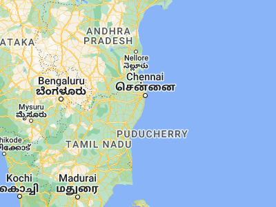 Map showing location of Gūduvāncheri (12.8425, 80.06389)