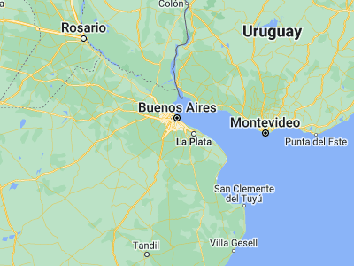 Map showing location of Guernica (-34.91722, -58.38694)