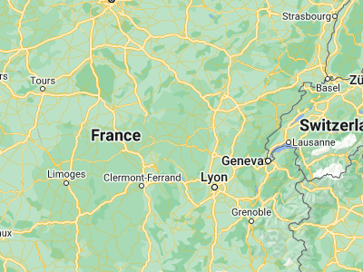 Map showing location of Gueugnon (46.60357, 4.06286)