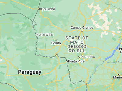 Map showing location of Guia Lopes da Laguna (-21.45778, -56.11417)