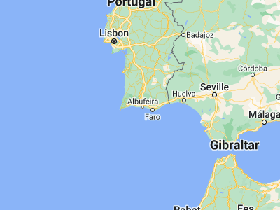Map showing location of Guia (37.12959, -8.29962)