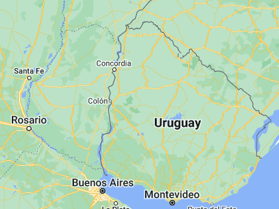 Map showing location of Guichón (-32.35, -57.2)