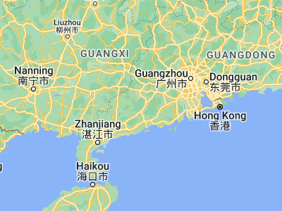 Map showing location of Guigang (22.35724, 111.73141)