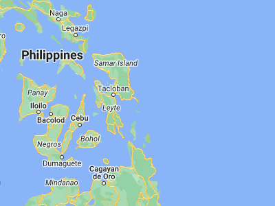 Map showing location of Guiuan (11.03333, 125.72472)