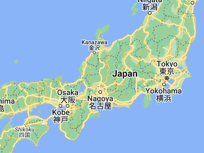 Map showing location of Gujō (35.73691, 136.95852)