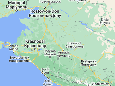 Map showing location of Gul’kevichi (45.35383, 40.69465)