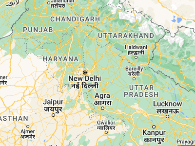 Map showing location of Gulaothi (28.58889, 77.79185)