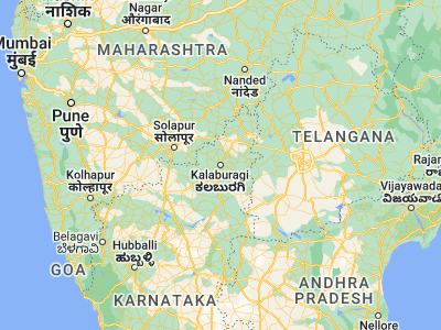 Map showing location of Gulbarga (17.33333, 76.83333)