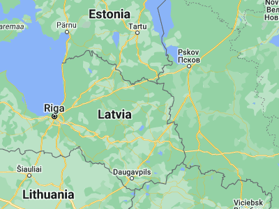 Map showing location of Gulbene (57.17767, 26.75291)