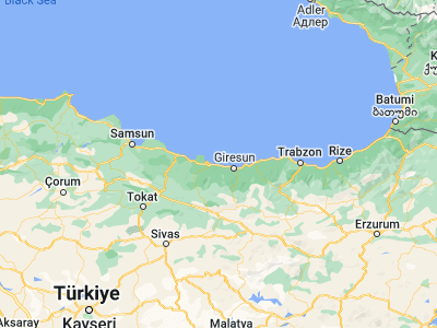 Map showing location of Gülyalı (40.96648, 38.06101)