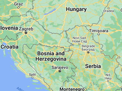 Map showing location of Gundinci (45.15833, 18.49139)