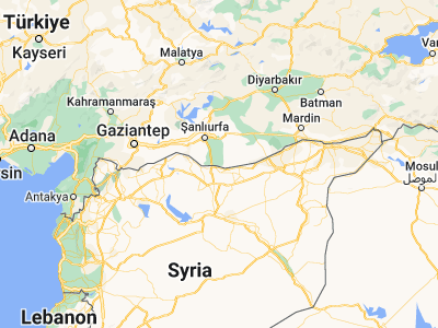 Map showing location of Güneren (36.73417, 39.08861)