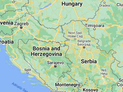 Map showing location of Gunja (44.88, 18.85333)