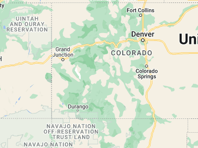 Map showing location of Gunnison (38.54582, -106.92532)