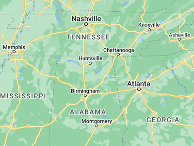 Map showing location of Guntersville (34.35815, -86.2947)
