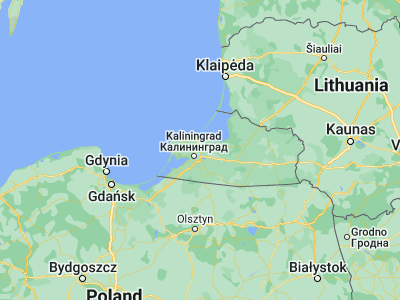 Map showing location of Gur’yevsk (54.77323, 20.60521)