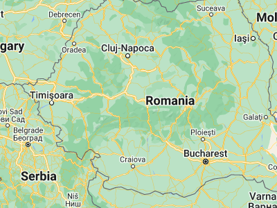 Map showing location of Gura Râului (45.73333, 23.98333)