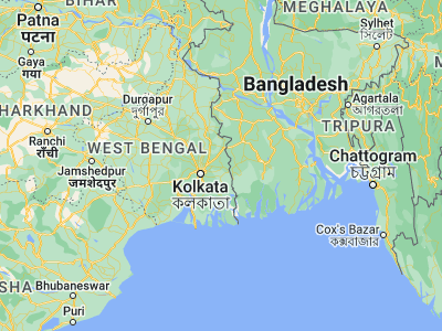 Map showing location of Gurdaha (22.73472, 88.75944)
