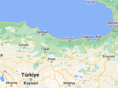 Map showing location of Gürgentepe (40.78833, 37.60167)