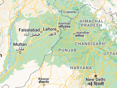 Map showing location of Guru Har Sahāi (30.70862, 74.40407)