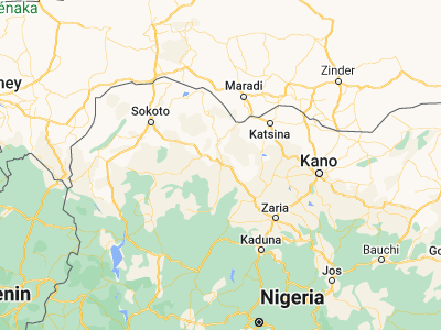 Map showing location of Gusau (12.16278, 6.66135)