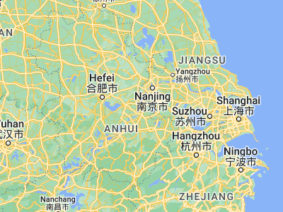 Map showing location of Gushu (31.56055, 118.48147)