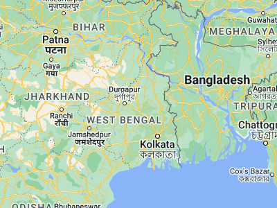 Map showing location of Guskhara (23.5, 87.75)