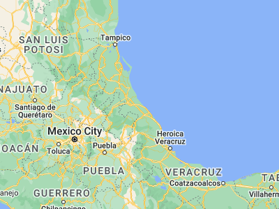 Map showing location of Gutiérrez Zamora (20.45, -97.08333)