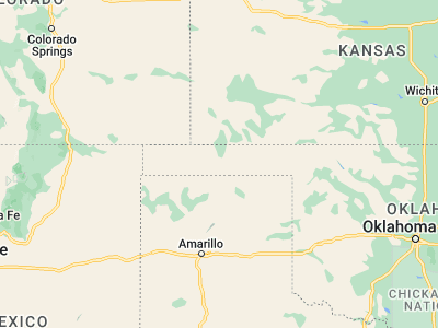 Map showing location of Guymon (36.6828, -101.48155)