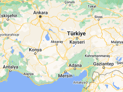 Map showing location of Güzelyurt (38.27722, 34.37194)