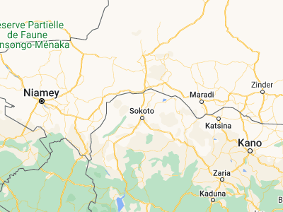 Map showing location of Gwadabawa (13.35612, 5.23664)