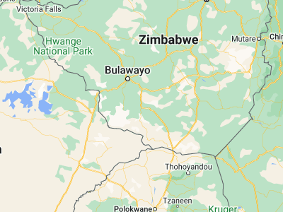 Map showing location of Gwanda (-20.93333, 29)
