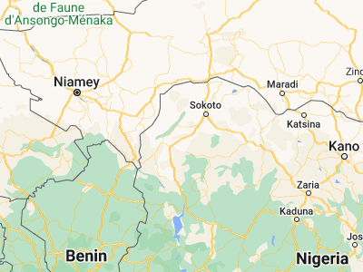 Map showing location of Gwandu (12.49382, 4.64227)