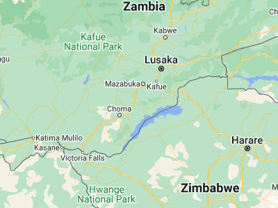 Map showing location of Gwembe (-16.49755, 27.60691)