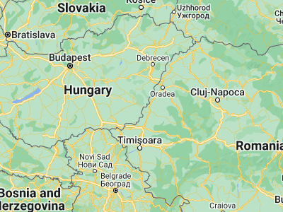 Map showing location of Gyula (46.65, 21.28333)