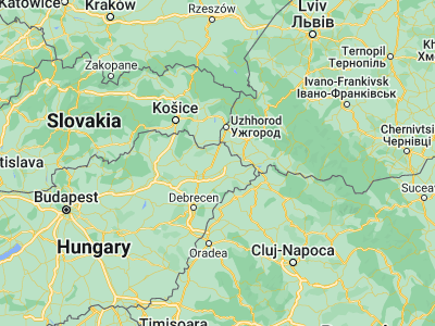 Map showing location of Gyulaháza (48.13333, 22.11667)