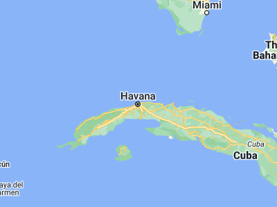 Map showing location of Habana del Este (23.15917, -82.33056)