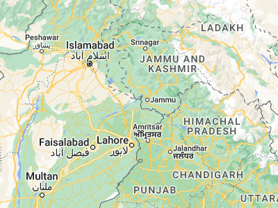 Map showing location of Hadāli (32.64132, 74.56904)