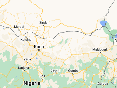 Map showing location of Hadejia (12.4498, 10.0444)
