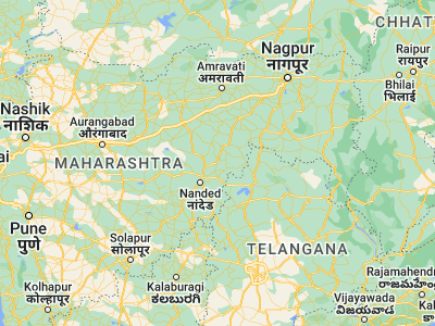 Map showing location of Hadgaon (19.5, 77.66667)