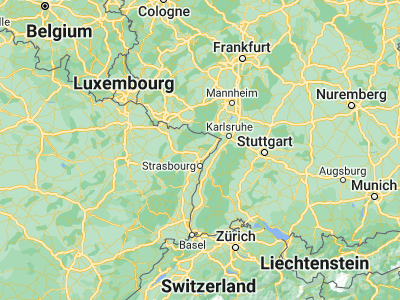 Map showing location of Haguenau (48.81557, 7.79051)