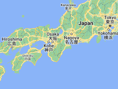 Map showing location of Haibara (34.53333, 135.95)