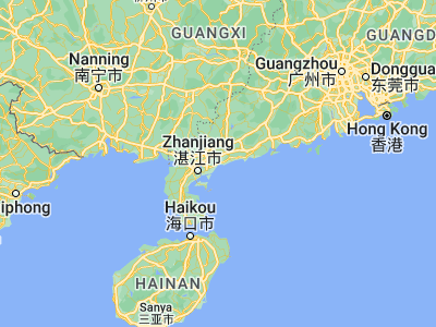 Map showing location of Haibin (21.39876, 110.78328)
