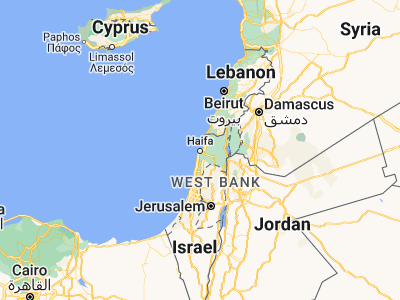 Map showing location of Haifa (32.81841, 34.9885)
