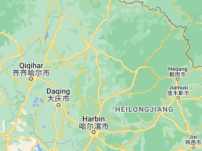 Map showing location of Hailun (47.45, 126.93333)