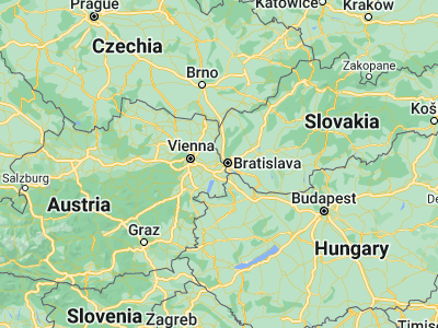 Map showing location of Hainburg an der Donau (48.14627, 16.94504)