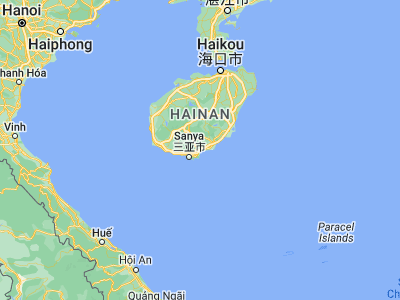 Map showing location of Haitangwan (18.40337, 109.75004)