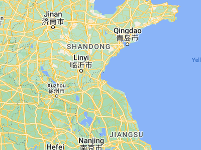Map showing location of Haitou (34.93361, 119.16972)