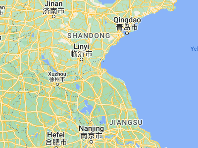 Map showing location of Haizhou (34.58167, 119.12889)