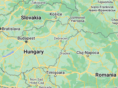 Map showing location of Hajdúszovát (47.38333, 21.48333)